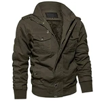 MAGCOMSEN Herren Winterjacke Fliegerjacke Armeegrün
