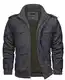 TACVASEN Herrenjacke Übergangsjacke Herren US Feldjacke Arbeitsjacke Jacke Frühling Männer Baumwolle Herbstjacke Outdoorjacke, (M, Dunkelgrau)