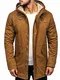 BOLF Herren Winterjacke Parka Gefüttert Kapuze Casual Style Extreme EX838 Camel M [4D4]