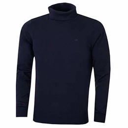 CK Herren Rollkragen Rib Knit Warm Durable Sweater - Marine - M