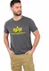 ALPHA INDUSTRIES Herren Basic T-Shirt, Grau, M