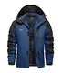 EKLENTSON Herren Winterjacke Skijacke Gefütterte Warme Wanderjacke Schnee Jacke mit Kapuze, (Denim Blau, M)