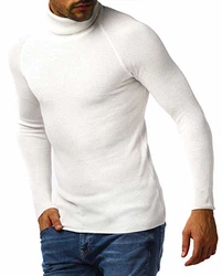 Leif Nelson Herren Strickpullover mit Rollkragen LN2010 Ecru (LN2010)