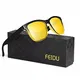 FEIDU Retro Polarisierte Damen Sonnenbrille- Herren Sonnenbrille Outdoor UV400 Brille,Farblinse, Strandreisen unerlässlich für Fahren Angeln Reisen FD 0628 (Farbverlauf-Gold, 60)