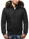 OZONEE Herren Winterjacke Jacke Winter Farbvarianten Warm Bomberjacke Steppjacke Wintermantel Kunstfell Daunenjacke Leichte Outdoor Puffer Jacket Gepolstert 777/4926K SCHWARZ M