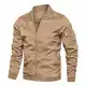MAGCOMSEN Herren Bomberjacke Übergangsjacke College Jacket Fliegerjacke Polyester Jacken für Männer Leicht Blouson Multi Taschen Armeejacke Feldjacke Khaki M (Etikett: L)