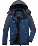 KEFITEVD Winterjacke Herren Snowboardjacke Ski Jacke Dunkelblau