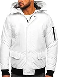 BOLF Herren Jacke mit Kapuze [4D4] Weiss (4D4)