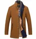 Mirecoo Herren warm Wollmantel Kurzmantel Winter Jacke Business