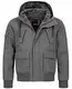 A. Salvarini warme Herren Designer Winter Jacke Teddyfell gefüttert Winterjacke [AS-139-Dunkelgrau-Gr.M]