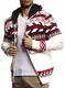 Leif Nelson Herren Strickjacke Kapuze Norwegerjacke Schwarze Winterjacke Kapuzenjacke Männer Jacke für Weihnachten Winter Norweger Muster Übergangsjacke Slim Fit LN20756 M Ecru