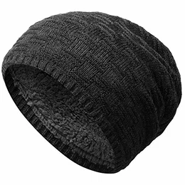Unisex Damen Herren Slouch Beanie Strick-Mütze Teddyfleece 9001 Anthrazit Einheitsgröße