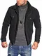behype. Herren Jacke Gefüttert Übergangs-Jacke Trucker-Jacke Jeans-Jacke Cord-Jacke 1008 Schwarz (MJ-MIN) M