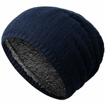 Amaci&Sons Unisex Slouch Beanie Strick-Mütze Teddyfleece (9003) Navyblau (9003)