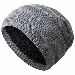Unisex Damen Herren Slouch Beanie Strick-Mütze Teddyfleece 9002 Mittelgrau Einheitsgröße