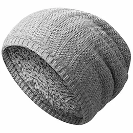 Unisex Damen Herren Slouch Beanie Strick-Mütze Teddyfleece 9003 Hellgrau Einheitsgröße