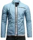 Crone Vego Herren Eco-Lederjacke Cleane Leichte Basic Jacke Vegan (M, Hellblau Perforiert (Ecoleder))