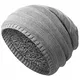 Amaci&Sons Unisex Damen Herren Slouch Beanie Strick-Mütze Teddyfleece 9002 Hellgrau Einheitsgröße