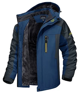 MAGCOMSEN Herren Outdoorjacke Skijacke Softshell Denim Blau