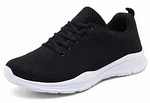 DAFENP Sportschuhe Laufschuhe Atmungsaktiv Leichte Turnschuhe Gym Fitness Sneaker für Herren Damen XZ747-M Schwarz