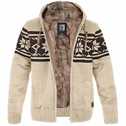 Norweger Strickjacke Taylor beige - M