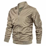 TACVASEN Bomberjacke Herren Übergangsjacke Khaki