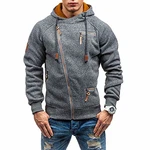Herren-Sweatshirt mit Reißverschluss dunkelgrau