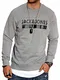 JACK & JONES Herren Sweatshirt Pullover Print Rundhals Streetwear 4 Elements (Medium, Light Grey Melange)