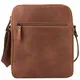 JP Journey Umhängetasche Leder iPad Tablet bis 11 Zoll, RFID Blocker, Herren Damen, 28cm, 3.5 L, Braun Vintage