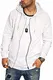 JACK & JONES Herren Sweatjacke Hoodie Kapuzenjacke Sweatshirt Kapuzenpullover (Medium, White Melange)