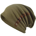 VECRY Herren Mütze Strickmützen Slouch Beanie Cap Grün