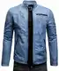 Crone Epic Herren Lederjacke Cleane Basic Echtleder Jacke in vielen Varianten und Farben (M, Limited Blue Perforiert (Rindsleder))