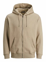 Herren Jjesoft Sweat Zip Hood Noos Jacket, Crockery, M EU