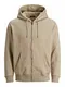 JACK & JONES Herren Jjesoft Sweat Zip Hood Noos Jacket, Crockery, M EU