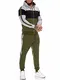 OneRedox   Herren Trainingsanzug   Jogginganzug   Sportanzug   Jogging Anzug   Hoodie-Sporthose   Jogging-Anzug   Trainings-Anzug   Jogging-Hose   Modell JG-1082 Grau-Schwarz-Oliv M