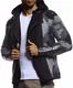 Leif Nelson Herren Strickjacke mit Kapuze Reissverschluss Cardigan Schwarze Biker Jacke für Winter Winterjacke Übergangsjacke Hoodie Männer Freizeitjacke Langarm Slim Fit LN5810 M Schwarz-Anthrazit