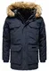 Red Bridge Herren Winter Jacke Winter Parka Mantel Lange Winterjacke M6066A (S, Navy-Blau)