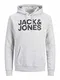 JACK & JONES Herren Kapuzenpullover Sweat Hoodie, Grau (Light Grey Detail: Reg Fit-Melange), Medium