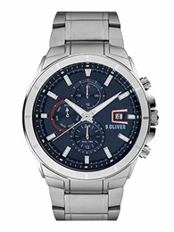 Herren Analog Quarz Uhr mit Edelstahl Armband SO-3996-MM