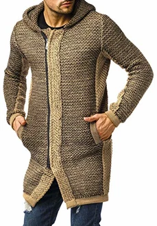 Leif Nelson Herren Strickjacke Reissverschluss LN6150 Leif Nelson Herren Strickjacke Reissverschluss LN6150