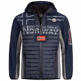 Geographical Norway Herren Winterjacke Tiako Navy - M - mit UD Beanie