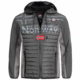 Geographical Norway Herren Winterjacke Tiako Darkgrey - M - mit UD Beanie