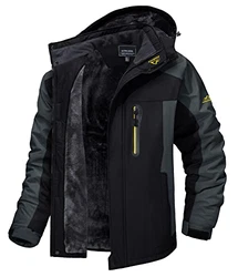 MAGCOMSEN Herren Outdoorjacke Skijacke Softshell Schwarz/Grau