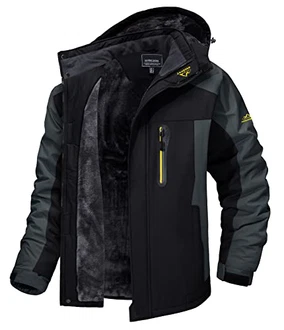 MAGCOMSEN Herren Outdoorjacke Skijacke Softshell Schwarz/Grau