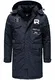 Redbridge Herren Winterjacke Parka Mantel RB Patches mit Kapuze Navy Blau M