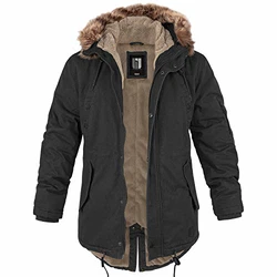 bw-online-shop Winterparka Fishtail mit Futter schwarz