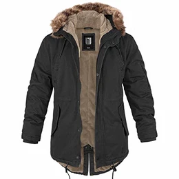 Winterparka Fishtail mit Futter schwarz - M