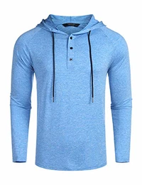 Kapuzenpullover Herren Pullover Dünner Pulli Baseball-Sweatshirt Langarm Rundhals-Ausschnitt Slim Fit Winter Sommer Himmelblau M