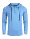 COOFANDY Kapuzenpullover Herren Pullover Dünner Pulli Baseball-Sweatshirt Langarm Rundhals-Ausschnitt Slim Fit Winter Sommer Himmelblau M