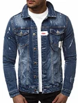 OZONEE Herren Jeansjacke Übergangs Bikerjacke (777) dunkelblau (777/2422K) OZONEE Herren Jeansjacke Übergangs Bikerjacke (777) dunkelblau (777/2422K)